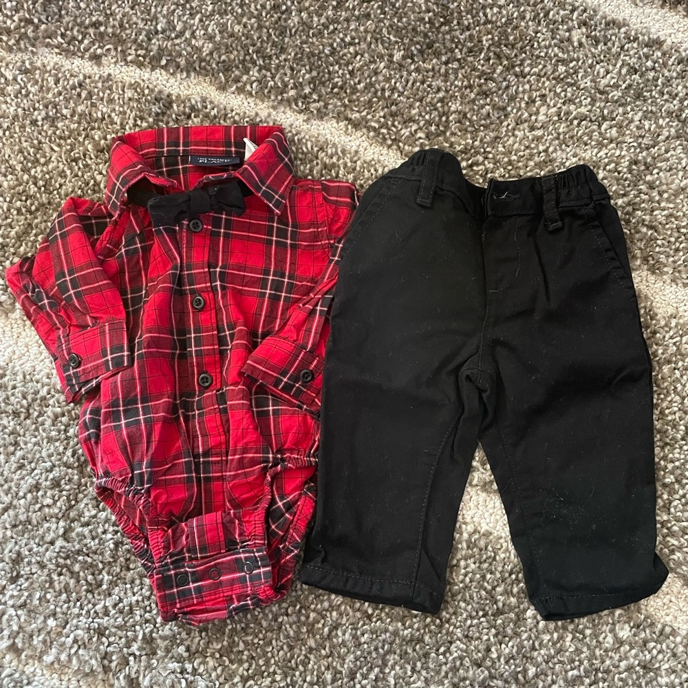 3-6M outfit with bow tie